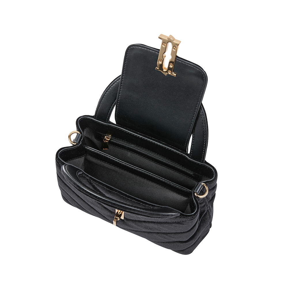 SOGNO 벨벳 SM 토트 BK (JHNCHD5BF927BK260)