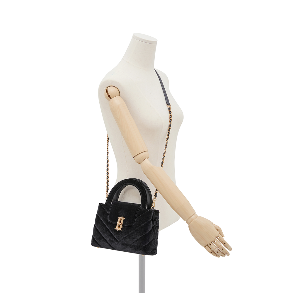 SOGNO 벨벳 SM 토트 BK (JHNCHD5BF927BK260)