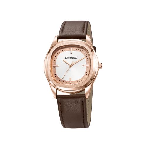 [로만손] 로만체 스퀘어 40 가죽시계 (RWTLMM5BF013RGWH0)