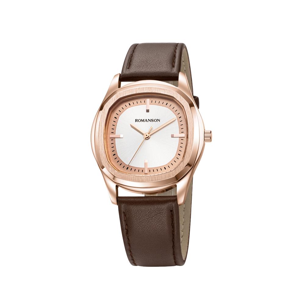 [로만손] 로만체 스퀘어 40 가죽시계 (RWTLMM5BF013RGWH0)