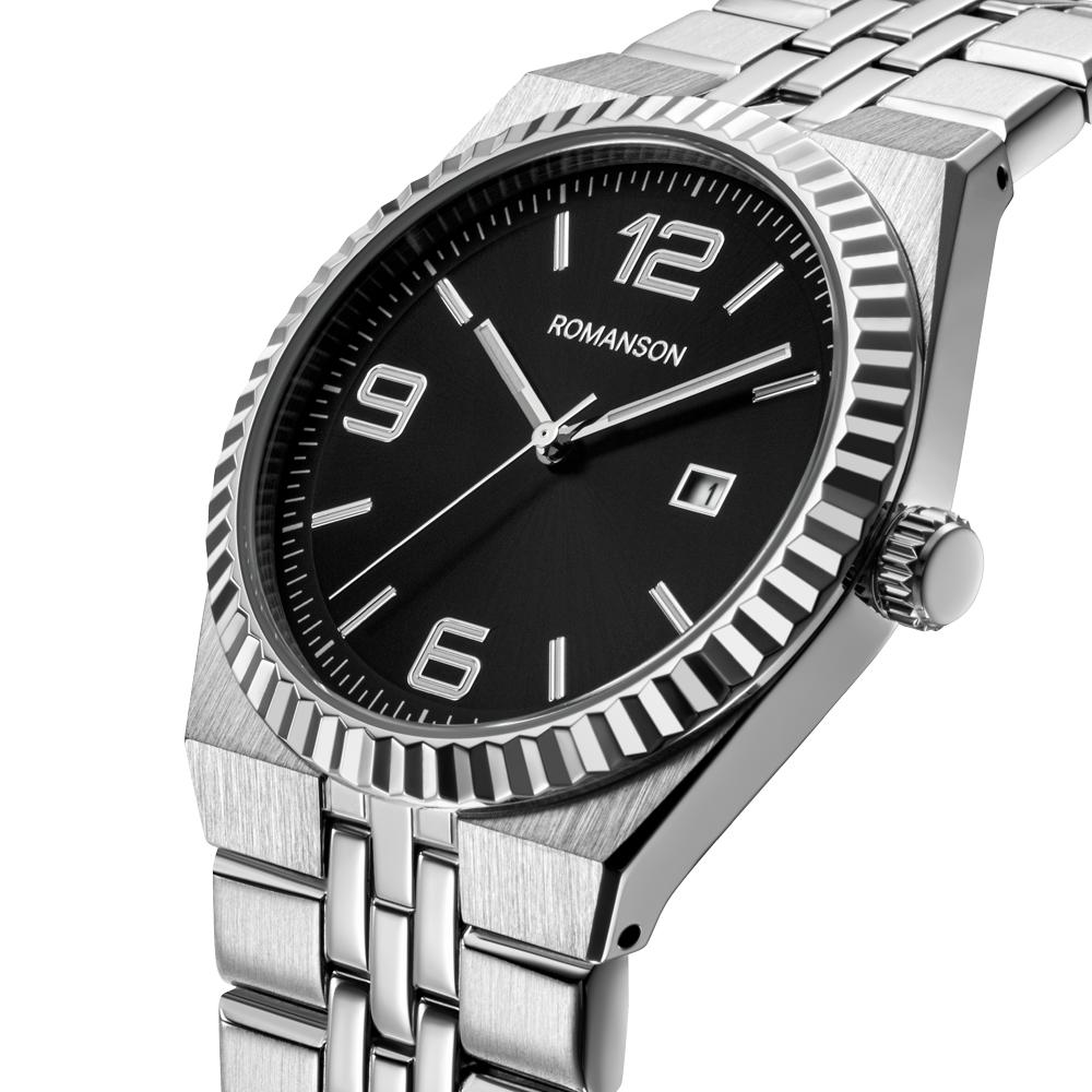 [로만손] 악티우스 데이트 골드콤비 40 메탈시계 (RWTMMM6BS201WHBK0)