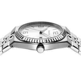 [로만손] 악티우스 데이트 화이트 40 메탈시계 (RWTMMM6BS201WHWH0)