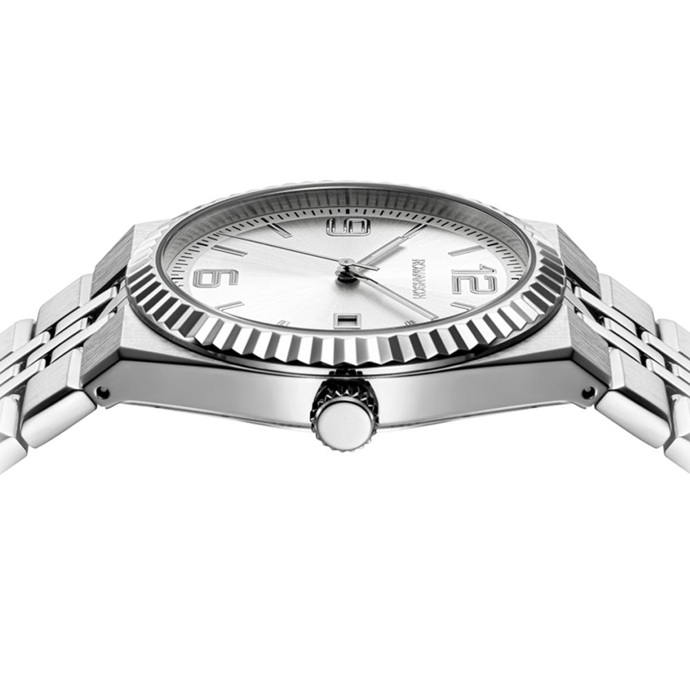 [로만손] 악티우스 데이트 화이트 40 메탈시계 (RWTMMM6BS201WHWH0)