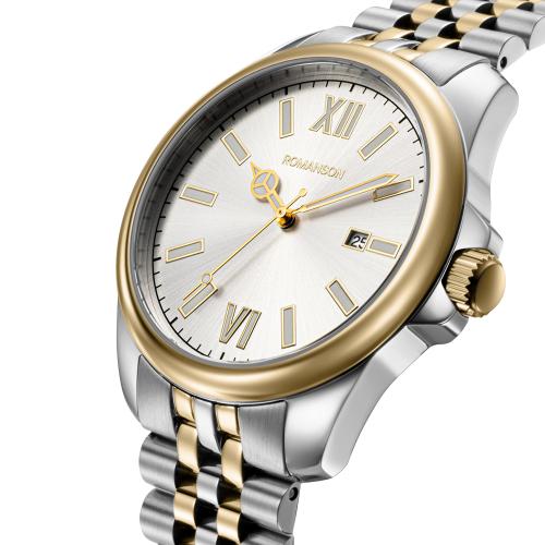 [로만손] 악티우스 데이트 골드콤비 41 메탈시계 (RWTMMM6BS202CECE0)
