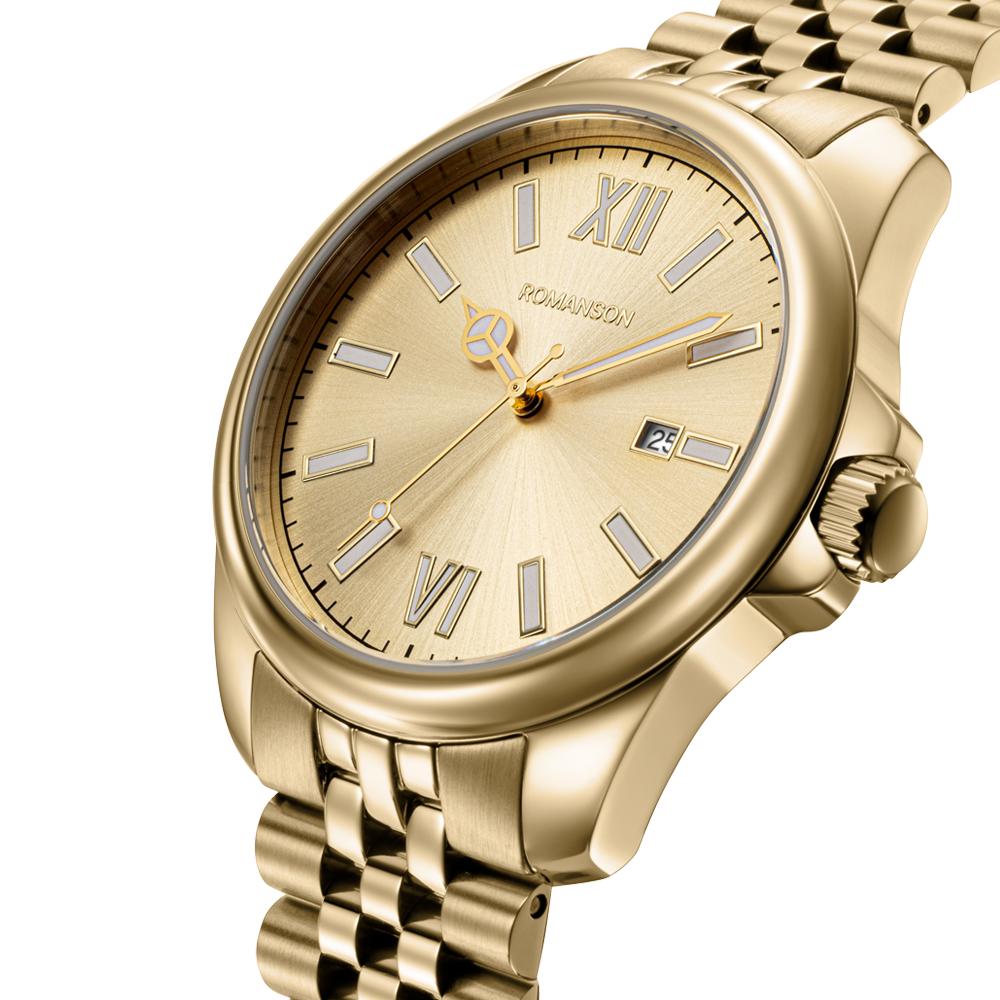 [로만손] 악티우스 데이트 골드 41 메탈시계 (RWTMMM6BS202GOGO0)