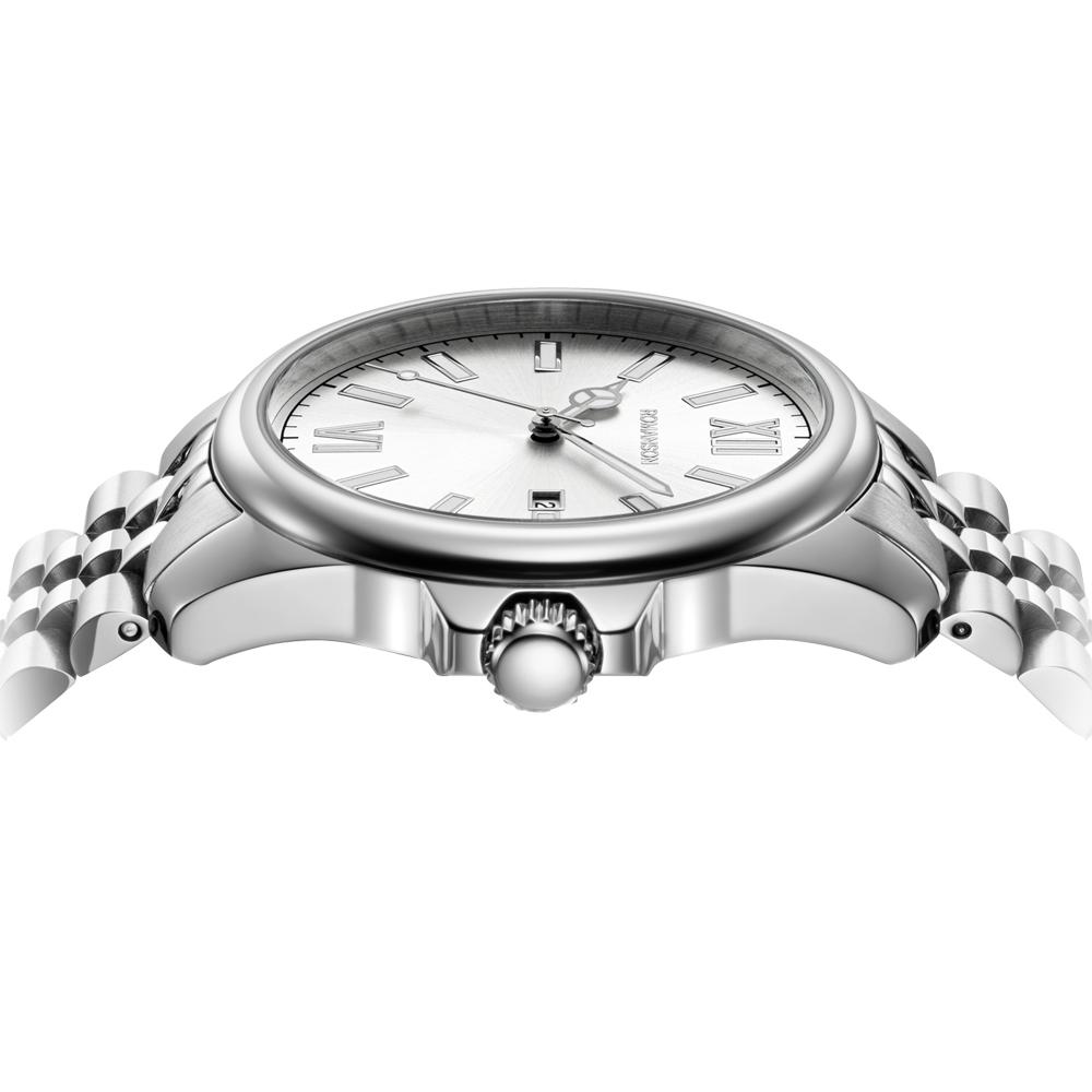 [로만손] 악티우스 데이트 화이트 41 메탈시계 (RWTMMM6BS202WHWH0)