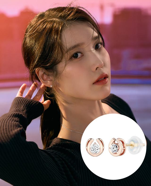 [아이유 PICK] WISH J 14K 귀걸이 (JJWJEQ6B1100R4SC0)