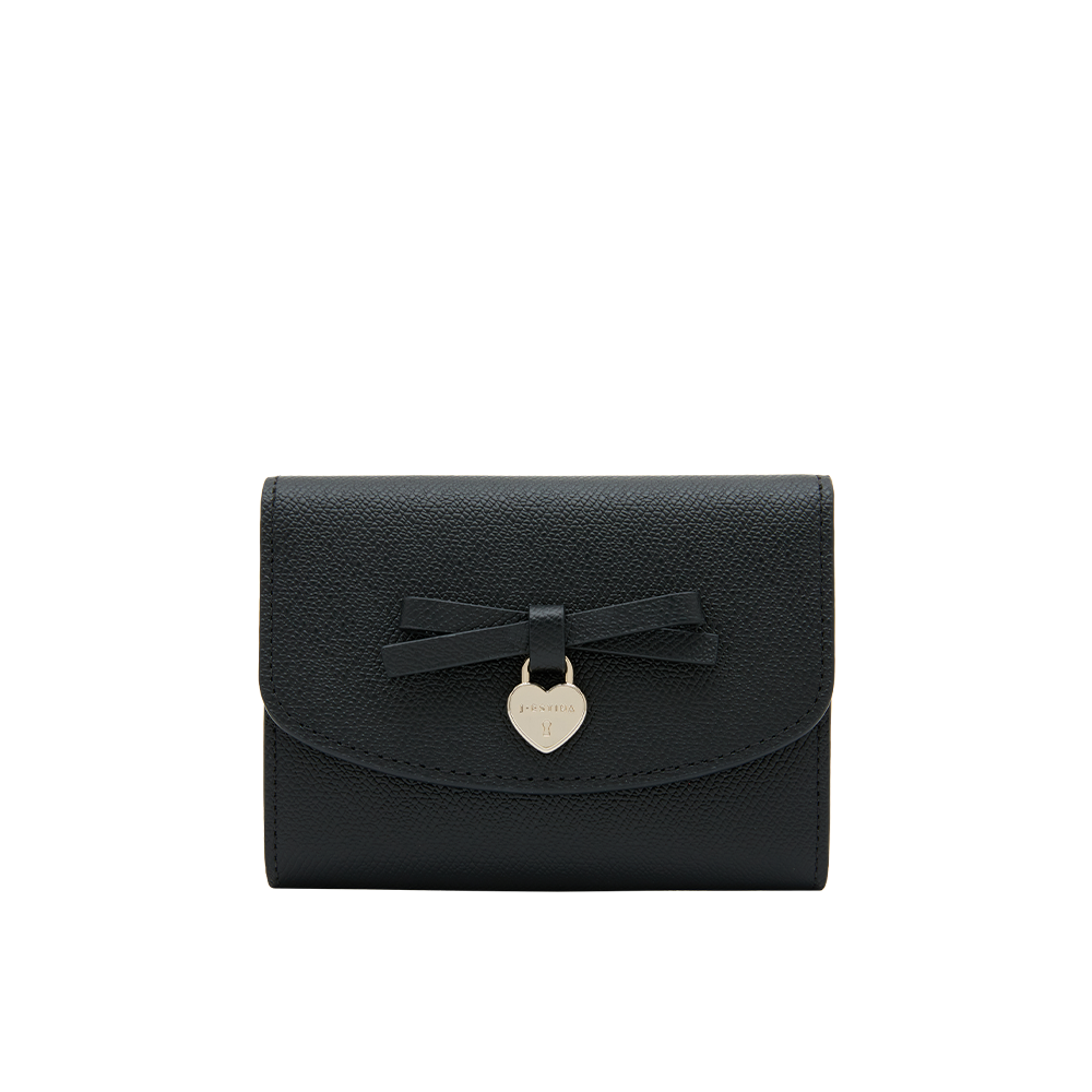 JANE 리본 3단미니 반지갑 BK (JSNCSC6BS747BK010)