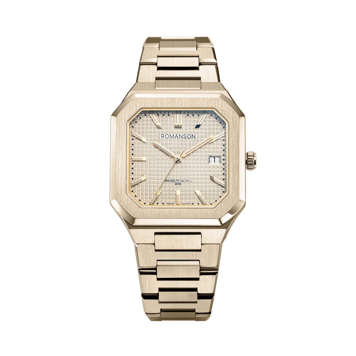 [로만손] 오디에 옥타고논 스퀘어 메탈시계 (RWTMMM6BS001GOGO0)