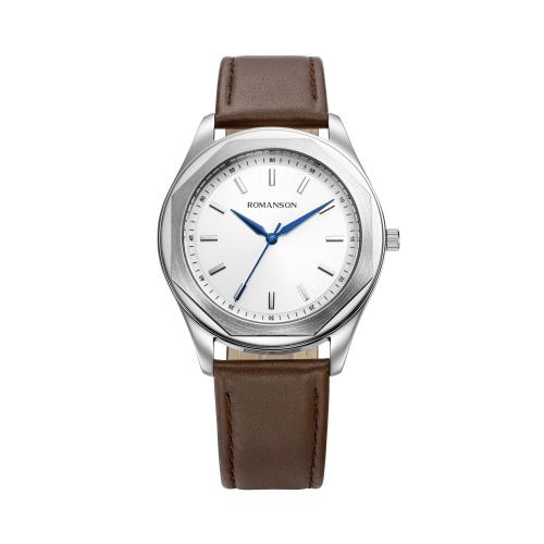 [로만손] 로만체 옥타곤 가죽 시계 40MM (RWTLMM5BF009WHWH0)