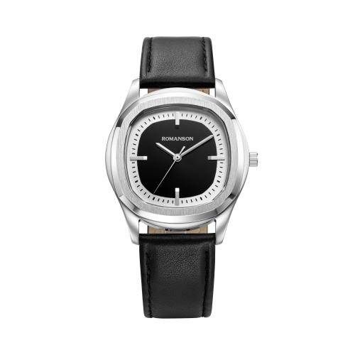 [로만손] 로만체 스퀘어 가죽 워치 40mm (RWTLMM5BF013WHBK0)