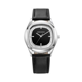 [로만손] 로만체 스퀘어 가죽 워치 40mm (RWTLMM5BF013WHBK0)