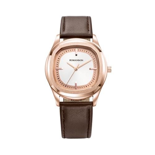 [로만손] 로만체 스퀘어 가죽 워치 40mm (RWTLMM5BF013RGWH0)