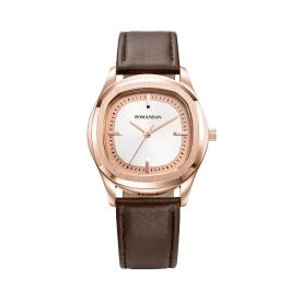[로만손] 로만체 스퀘어 가죽 워치 40mm (RWTLMM5BF013RGWH0)