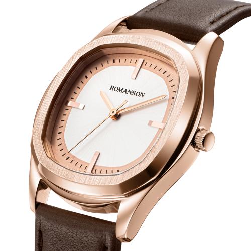 [로만손] 로만체 스퀘어 가죽 워치 40mm (RWTLMM5BF013RGWH0)