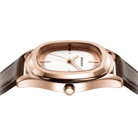 [로만손] 로만체 스퀘어 가죽 워치 40mm (RWTLMM5BF013RGWH0)