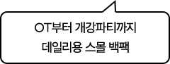 OT부터 개강파티까지 데일리용 스몰 백팩